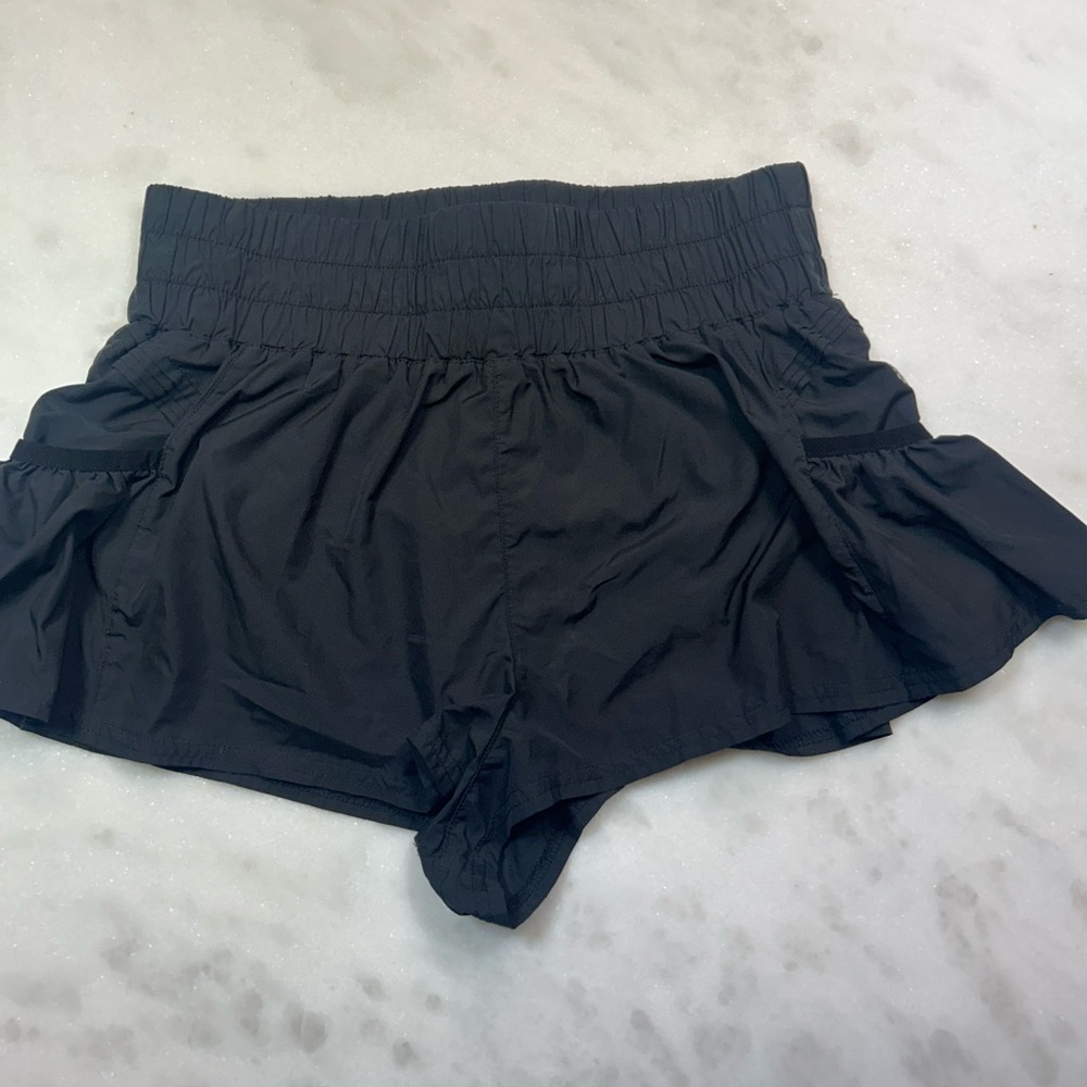 FP Movement by Free People Black Athletic Shorts “get your flirt on”